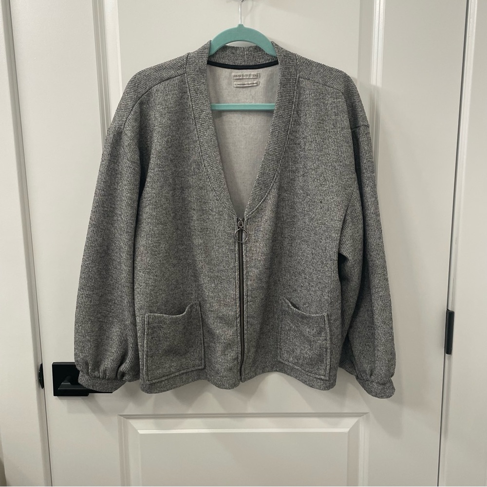 Urban outfitters- gray cardigan zip up